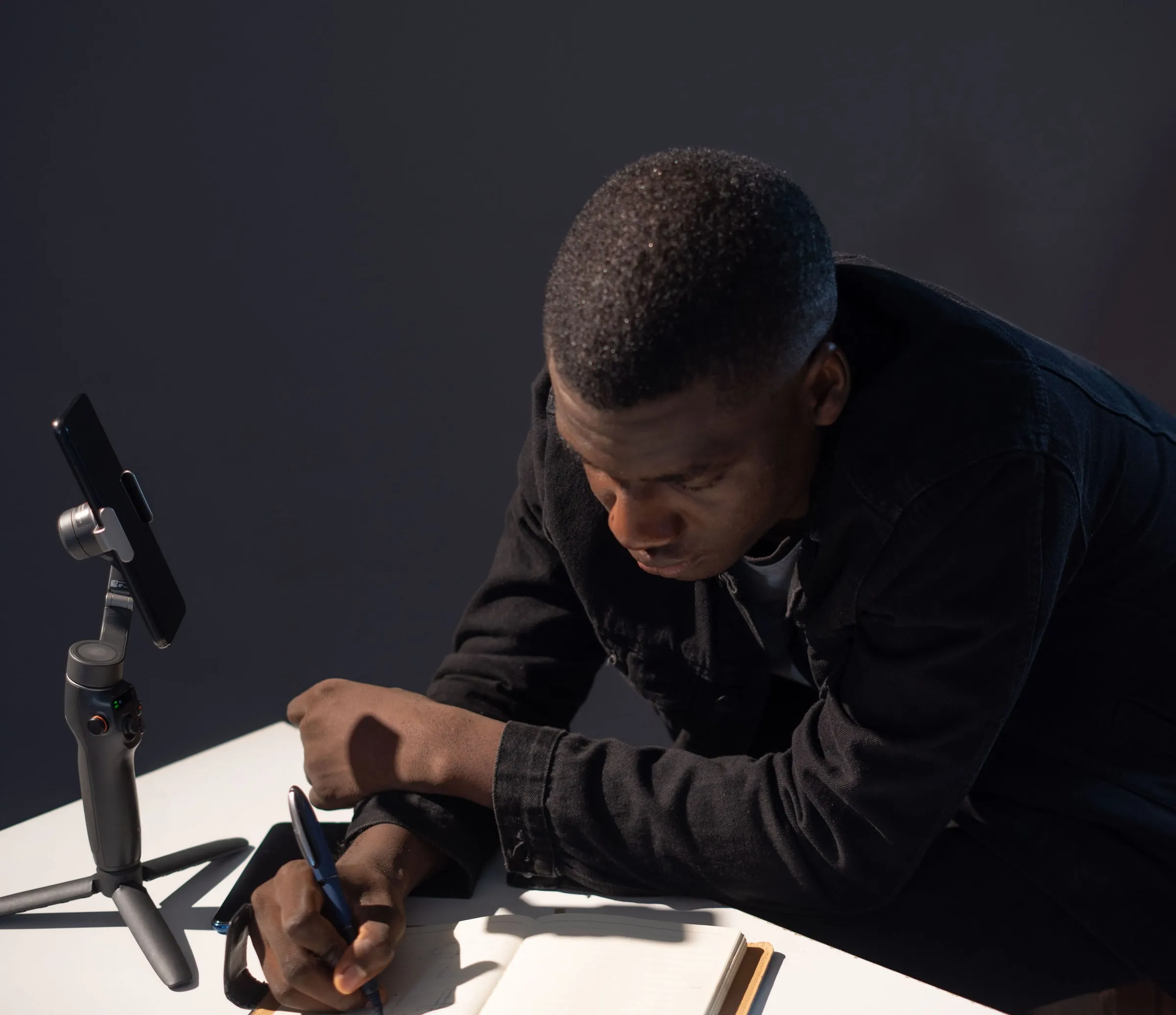 Samuel Odifa at work in the studio